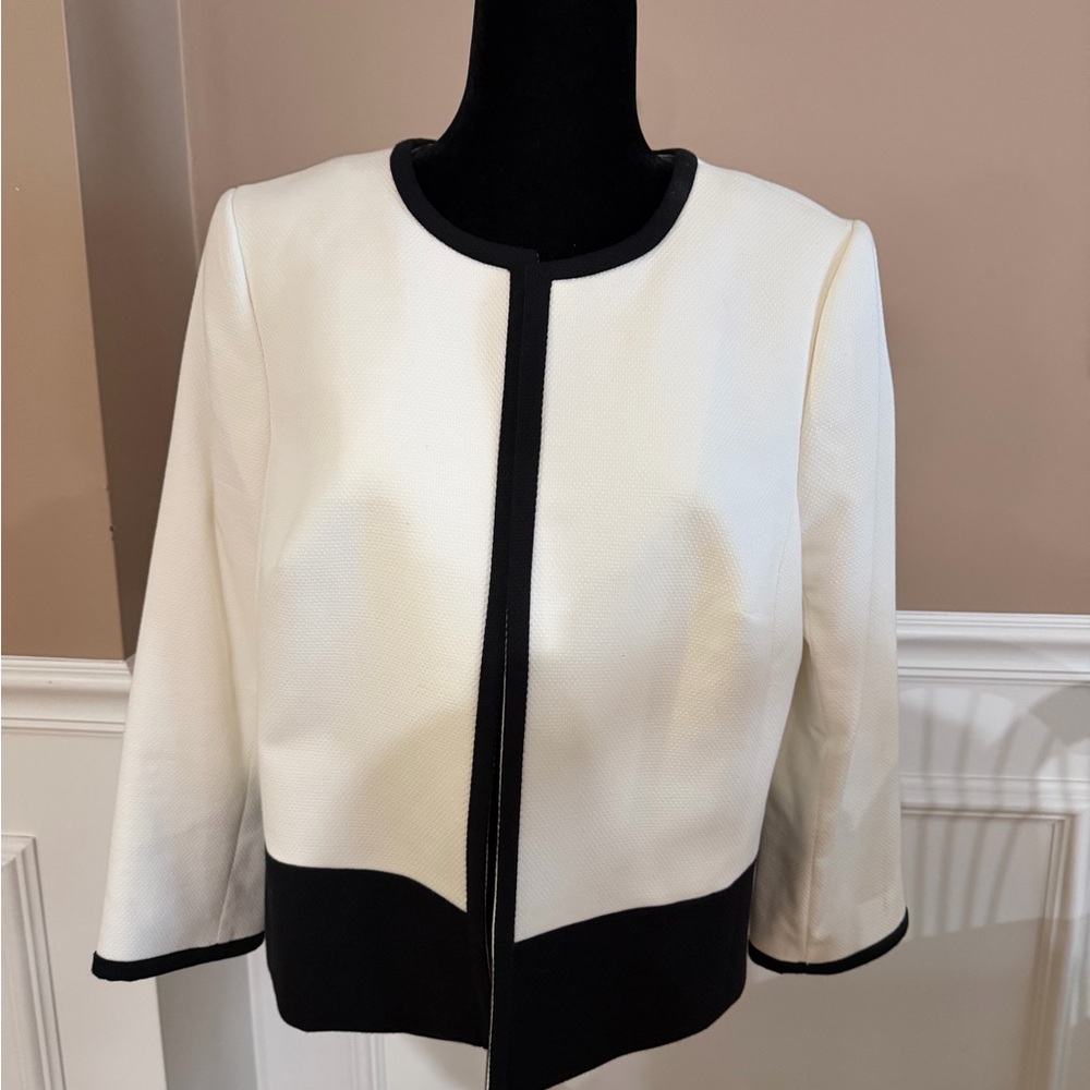 Talbots Black and White Women's Blazer